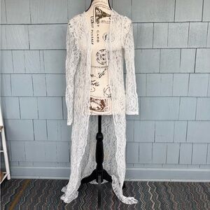 White Lace Duster Kimono